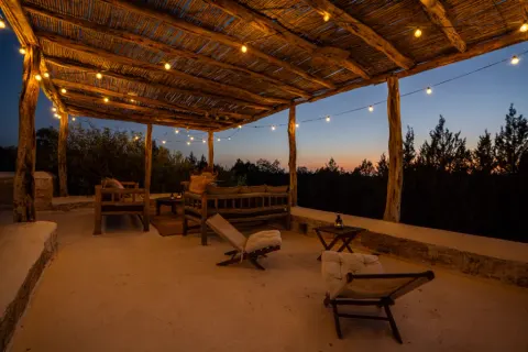 The rooftop at dusk