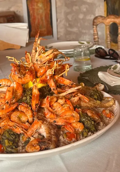Couscous with Atlantic prawns
